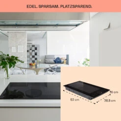 Delicatessa Slim Domino Induktionskochfeld 3500W Timer Schwarz -Outdoor Grills Verkaufsgeschäft 10033015 de 0006 usp