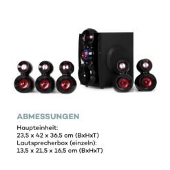 X-Gaming 5.1 Surround-Audiosystem 380Wmax. OneSide Subwoofer BT USB SD -Outdoor Grills Verkaufsgeschäft 10033070 de 0010 logo
