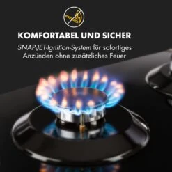 Ignito 5 Zonen Gaskochfeld 5-flammig Sabaf-Brenner Glaskeramik Schwarz -Outdoor Grills Verkaufsgeschäft 10033133 de 0006 logo