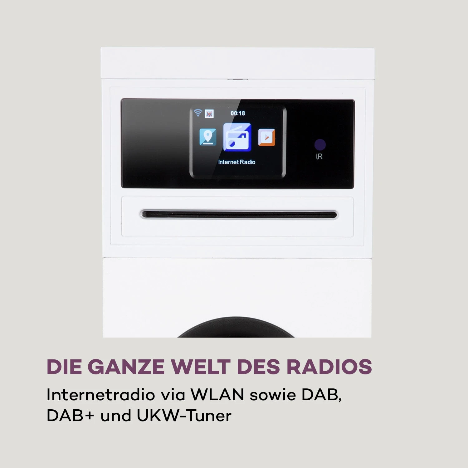 Karaboom 100 Wifi Turmlautsprecher Internetradio DAB+ BT 120W Weiß 3 Karaboom 100 Wifi Turmlautsprecher Internetradio DAB+ BT 120W Weiß – Bild 3