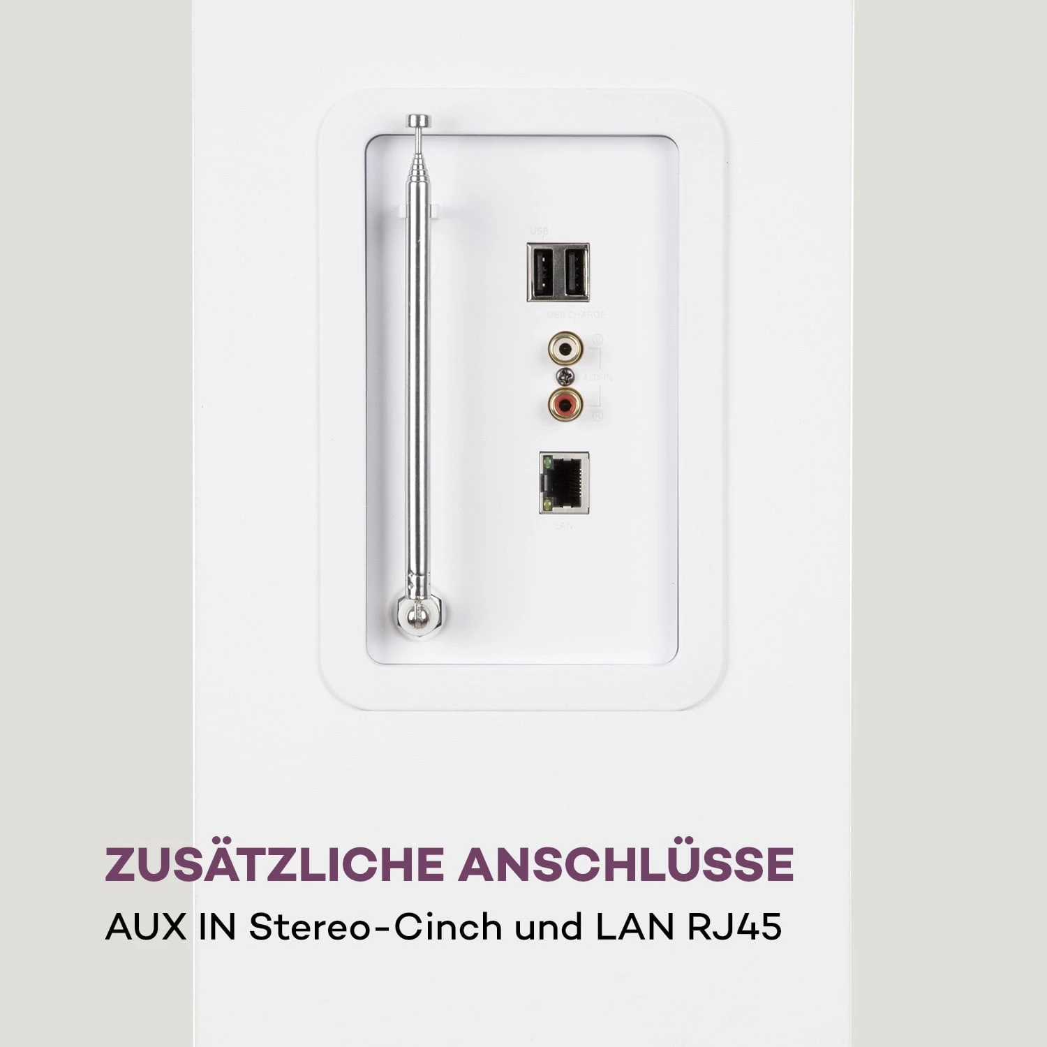 Karaboom 100 Wifi Turmlautsprecher Internetradio DAB+ BT 120W Weiß 8 Karaboom 100 Wifi Turmlautsprecher Internetradio DAB+ BT 120W Weiß – Bild 8