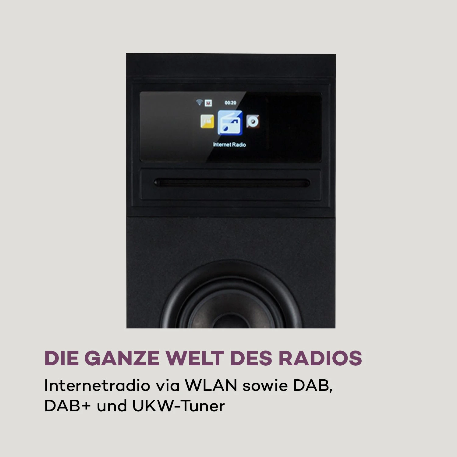Karaboom 100 Wifi Turmlautsprecher Internetradio DAB+ BT 120W Schwarz 3 Karaboom 100 Wifi Turmlautsprecher Internetradio DAB+ BT 120W Schwarz – Bild 3