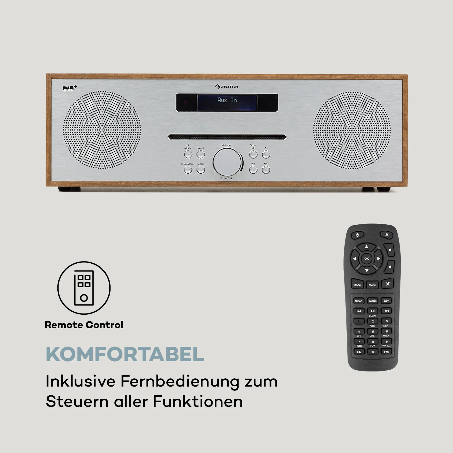 Silver Star CD-DAB 2x20W Max. Slot-In CD-Player DAB+ BT Alu Braun 3 Silver Star CD-DAB 2x20W Max. Slot-In CD-Player DAB+ BT Alu Braun – Bild 3