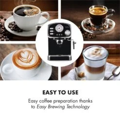 Espressionata Gusto Espressomaschine 1100W 15 Bar Druck Schwarz -Outdoor Grills Verkaufsgeschäft 10033209 yy 0004 logo Klarstein Espressionata Gusto Espressomaschine