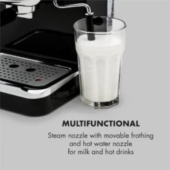 Espressionata Gusto Espressomaschine 1100W 15 Bar Druck Schwarz -Outdoor Grills Verkaufsgeschäft 10033209 yy 0007 logo Klarstein Espressionata Gusto Espressomaschine