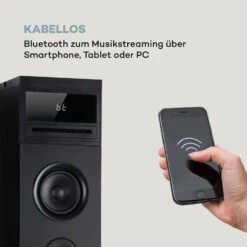 Karaboom 100 Sing Karaoketurm 120W Max. CD-Player 2 Mikrofone Wireless -Outdoor Grills Verkaufsgeschäft 10033250 de 0005 logo