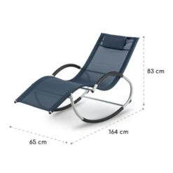 Westwood Rocking Chair Schaukelliege Ergonomisch Aluminium Dunkelblau -Outdoor Grills Verkaufsgeschäft 10033306 yy 0008 logo Blumfeldt Westwood Rocking Chair Schaukelliege