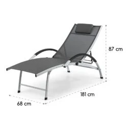 Sun Valley Sonnenliege Zusammenklappbar Kopfkissen Grau -Outdoor Grills Verkaufsgeschäft 10033308 yy 0009 logo