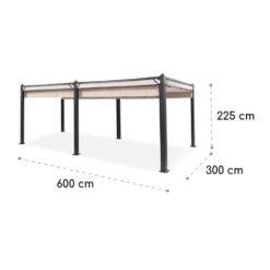 Pantheon Cortina Pavillon Mit Dach 3x6m 4 Seitenteile Beige -Outdoor Grills Verkaufsgeschäft 10033320 yy 0009 logo Blumfeldt Pantheon Cortina Pavillon 3x6m beige