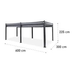 Pantheon Cortina Pavillon Mit Dach 3x6m 4 Seitenteile Grau -Outdoor Grills Verkaufsgeschäft 10033321 yy 0009 logo Blumfeldt Pantheon Cortina Pavillon 3x6m grau