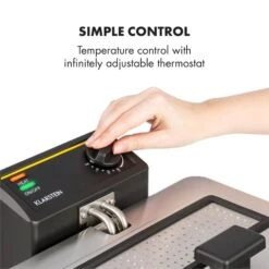 Family Fry Fritteuse 3000W Oil Drain Technology Edelstahl Silber -Outdoor Grills Verkaufsgeschäft 10033342 yy 0004 logo Klarstein Family Fry Fritteuse 3000W silber