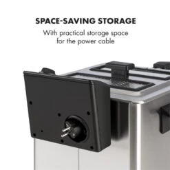 Family Fry Fritteuse 3000W Oil Drain Technology Edelstahl Silber -Outdoor Grills Verkaufsgeschäft 10033342 yy 0009 logo Klarstein Family Fry Fritteuse 3000W silber