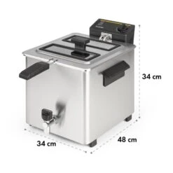 Family Fry Fritteuse 3000W Oil Drain Technology Edelstahl Silber -Outdoor Grills Verkaufsgeschäft 10033342 yy 0010 logo Klarstein Family Fry Fritteuse 3000W silber