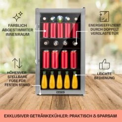 Beersafe 3XL Kühlschrank 98 Liter 4 Böden Panoramaglastür Edelstahl -Outdoor Grills Verkaufsgeschäft 10033347 DE 0005 usp