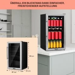 Beersafe 3XL Kühlschrank 98 Liter 4 Böden Panoramaglastür Edelstahl -Outdoor Grills Verkaufsgeschäft 10033347 DE 0006 usp