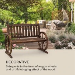 Murnau Gartenbank Flammenbehandeltes Tannenholz Braun -Outdoor Grills Verkaufsgeschäft 10033354 yy 0005 logo Blumfeldt Murnau Gartenbank Tannenholz braun