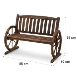 Murnau Gartenbank Flammenbehandeltes Tannenholz Braun -Outdoor Grills Verkaufsgeschäft 10033354 yy 0007 logo Blumfeldt Murnau Gartenbank Tannenholz braun