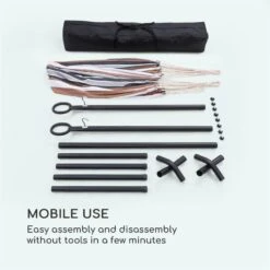 Sri Lanka Swing Hängematte Stahlrahmen 160 Kg Max. Gestreift -Outdoor Grills Verkaufsgeschäft 10033371 yy 0007 logo Blumfeldt Sri Lanka Swing Haengematte gestreift