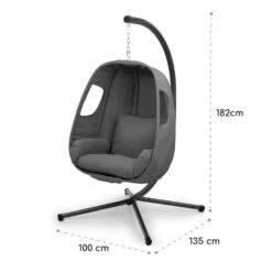 Bella Donna Hängesessel Sitzkissen 180g Polyester Dunkelgrau -Outdoor Grills Verkaufsgeschäft 10033374 yy 0008 logo HANGING CHAIR Dark Grey