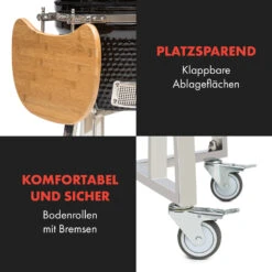Queensize Kamado Grill Thermometer Abnehmbare Seitenteile Schwarz -Outdoor Grills Verkaufsgeschäft 10033377 de 0007 logo