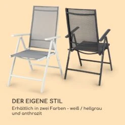 Almeria Klappstuhl 2er-Set 56,5 X 107 X 68 Cm ComfortMesh Aluminium -Outdoor Grills Verkaufsgeschäft 10033400 de 0007 logo