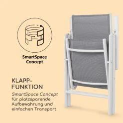 Almeria Klappstuhl 2er-Set 56,5x107x68 Cm ComfortMesh Aluminium -Outdoor Grills Verkaufsgeschäft 10033401 de 0006 logo