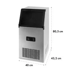 Glacial XL Profi-Eiswürfelmaschine 38kg/d 15l LED Edelstahl Schwarz -Outdoor Grills Verkaufsgeschäft 10033442 yy 0009 logo Klarstein Glacial XL Profi Eiswuerfelmaschine 15 L