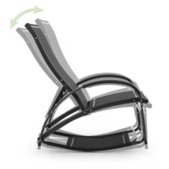 Beverly Wood Sonnenliege Schaukelstuhl Aluminium Schwarz -Outdoor Grills Verkaufsgeschäft 10033453 yy 0008 detail Blumfeldt Beverly Wood Sonnenliege schwarz