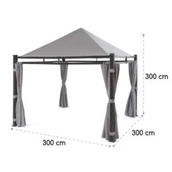 Pantheon Illumina Pavillon Mit Dach Polycarbonat Aluminium Schwarz -Outdoor Grills Verkaufsgeschäft 10033458 yy 0009 logo Blumfeldt Pantheon Illumina Pavillon schwarz