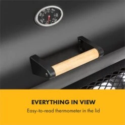 Beef Brisket Smoker Grill Holzkohlegrill/Smoker Edelstahl-Grill Mobil -Outdoor Grills Verkaufsgeschäft 10033460 yy 0008 logo Klarstein Beef Brisket Smoker Grill schwarz