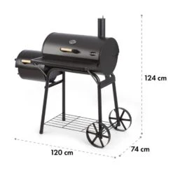 Beef Brisket Smoker Grill Holzkohlegrill/Smoker Edelstahl-Grill Mobil -Outdoor Grills Verkaufsgeschäft 10033460 yy 0009 logo Klarstein Beef Brisket Smoker Grill schwarz