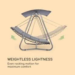 Garden Grove Gartenliege Swing Bed Stahlrahmen Sonnendach Polyester -Outdoor Grills Verkaufsgeschäft 10033462 yy 0003 logo Blumfeldt Garden Grove Swingbed anthrazit