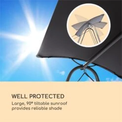 Garden Grove Gartenliege Swing Bed Stahlrahmen Sonnendach Polyester -Outdoor Grills Verkaufsgeschäft 10033462 yy 0005 logo Blumfeldt Garden Grove Swingbed anthrazit