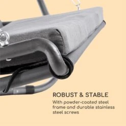 Garden Grove Gartenliege Swing Bed Stahlrahmen Sonnendach Polyester -Outdoor Grills Verkaufsgeschäft 10033462 yy 0008 logo Blumfeldt Garden Grove Swingbed anthrazit