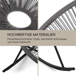Roqueta Schaukelstuhl Retro-Design 4mm-Geflecht Grau -Outdoor Grills Verkaufsgeschäft 10033465 de 0006 logo