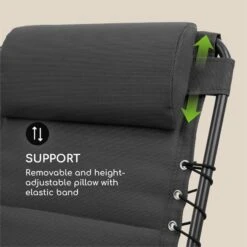 California Dreaming Sonnenliege, Polsterung, Stahlrahmen, Grau -Outdoor Grills Verkaufsgeschäft 10033475 yy 0007 logo Blumfeldt California Dreaming Sonnenliege grau