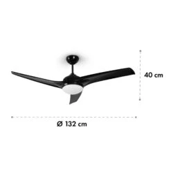 Klarstein Figo Deckenventilator 2-in-1 Mit Deckenleuchte Ø 132 Cm -Outdoor Grills Verkaufsgeschäft 10033505 yy 0007 logo Klarstein Figo Deckenventilator 52 schwarz