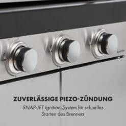 Gazooka 3.0T BBQ Grill 3x3kW Brenner 4 Rollen Edelstahl -Outdoor Grills Verkaufsgeschäft 10033533 de 0008 logo