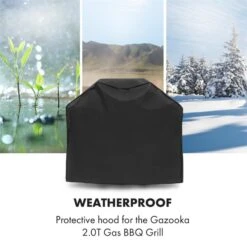 Gazooka 2.0T Wetterschutzhaube 600D Canvas 30/70% PE/PVC Schwarz -Outdoor Grills Verkaufsgeschäft 10033535 yy 0003 logo Klarstein Gazooka Wetterschutzhaube schwarz