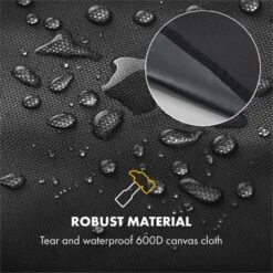 Gazooka 2.0T Wetterschutzhaube 600D Canvas 30/70% PE/PVC Schwarz -Outdoor Grills Verkaufsgeschäft 10033535 yy 0005 logo Klarstein Gazooka Wetterschutzhaube schwarz