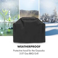 Gazooka 3.0T Wetterschutzhaube 600D Canvas 30/70% PE/PVC Schwarz -Outdoor Grills Verkaufsgeschäft 10033536 yy 0003 logo Klarstein Gazooka 3 0T Wetterschutzhaube schwarz