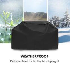 Hot & Hot Wetterschutzhaube 600D Canvas 30/70% PE/PVC Schwarz -Outdoor Grills Verkaufsgeschäft 10033537 yy 0003 logo Klarstein Hot and Hot Wetterschutzhaube schwarz