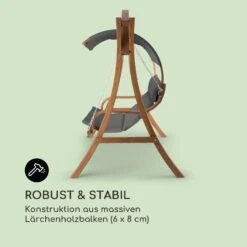 Maui Hollywoodschaukel 110 Cm 2-Sitzer Massivholz Polyester Dunkelgrau -Outdoor Grills Verkaufsgeschäft 10033573 de 0003 logo