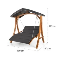 Aruba Hollywoodschaukel Sonnendach 130cm 2-Sitzer Massivholz Grau -Outdoor Grills Verkaufsgeschäft 10033574 yy 0009 logo Blumfeldt Aruba Hollywoodschaukel Grau
