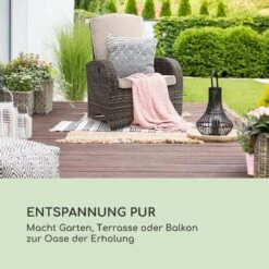 Comfort Siesta Sessel Verstellbare Rückenlehne Dunkelgrau -Outdoor Grills Verkaufsgeschäft 10033586 de 0007 logo