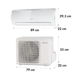 Windwaker Eco Split-Klimaanlage 9.000 BTU/2,7 KW Luftdurchsatz 610 M³/h Max. A++ -Outdoor Grills Verkaufsgeschäft 10033600 yy 0007 dimensions
