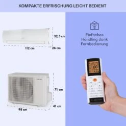 Windwaker Eco Split-Klimaanlage 24000 BTU/7 KW Luftdurchsatz 1250 M³/h -Outdoor Grills Verkaufsgeschäft 10033603 de 0006 usp