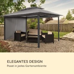 Grandezza Cortina Gartenpavillon 3x4m 4 Seitenteile Dunkelgrau -Outdoor Grills Verkaufsgeschäft 10033607 de 0006 logo