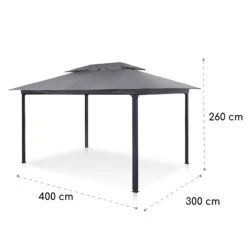 Grandezza Cortina Gartenpavillon 3x4m 4 Seitenteile Dunkelgrau -Outdoor Grills Verkaufsgeschäft 10033607 yy 0007 logo