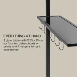 Steakhouse Al Sur Pavillon 244x260x152cm 160 G Flammhemmend Stahl Grau -Outdoor Grills Verkaufsgeschäft 10033609 yy 0003 logo Blumfeldt Steakhouse al Sur Pavillon grau